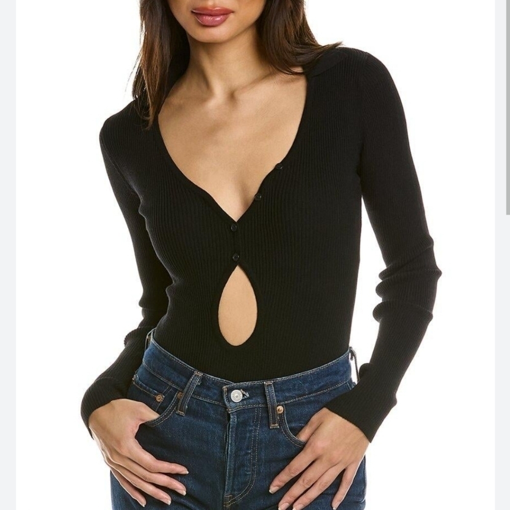 Bardot Rosario Bodysuit Cut Out in Black